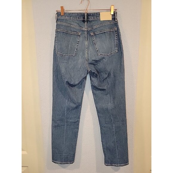 Everlane Jeans Size 28 Women The High Rise Straight Jean Medium Wash Organic - Picture 4 of 7
